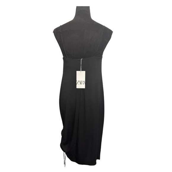 Zara Cowl Neck Sleeveless Dress Black - Picture 3 of 11